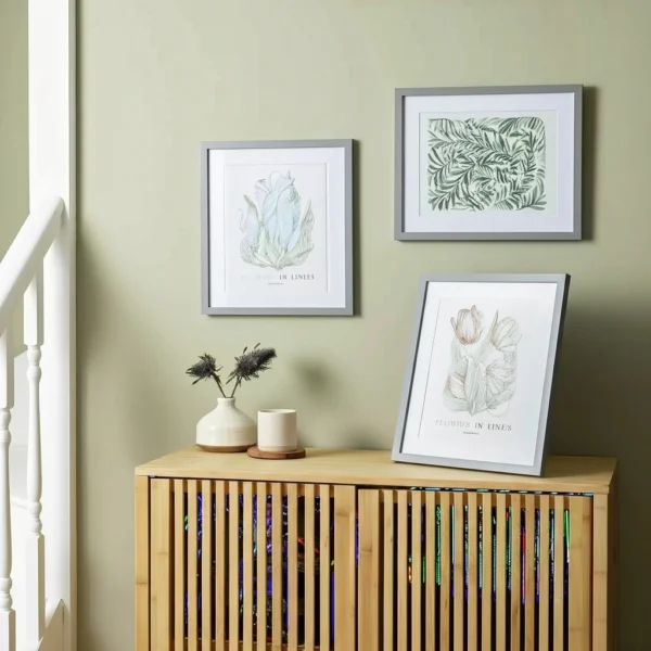 Habitat 3 Pack Grey Wooden Picture Frames - 8x10