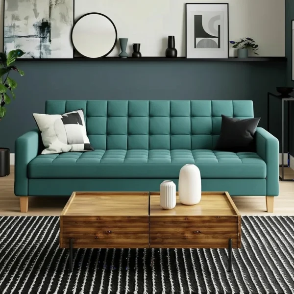 Harlow Flatweave Storage Double Sofa Bed