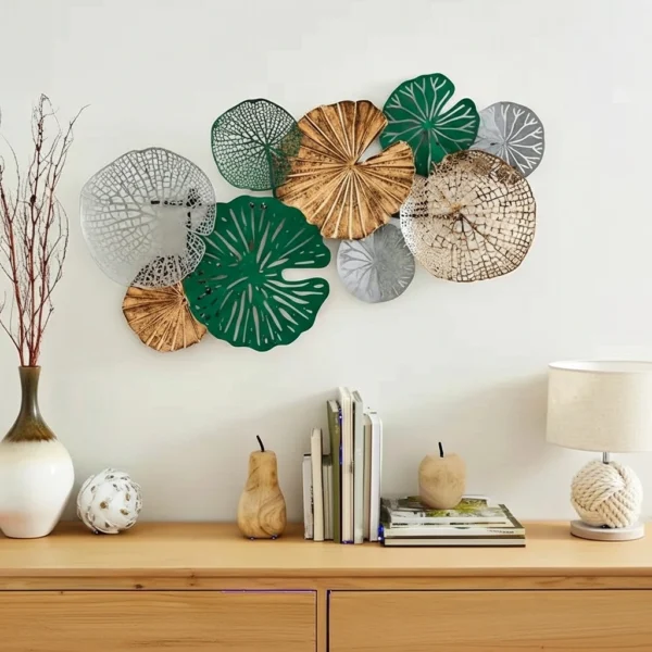 Nouveau Lotus Indoor Outdoor Metal Wall Art