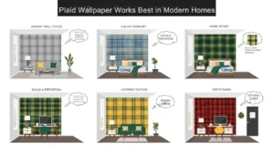 Plaid Wallpaper Works Best in Modern Homes