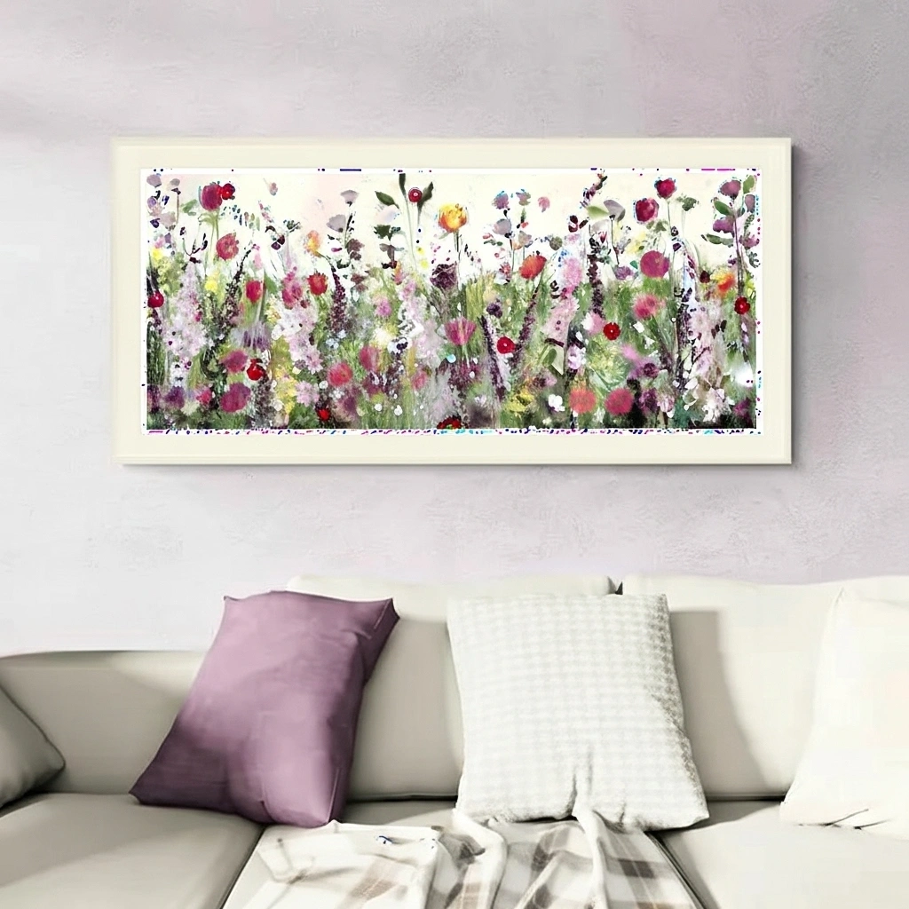 Red and Purple Meadow Framed Print