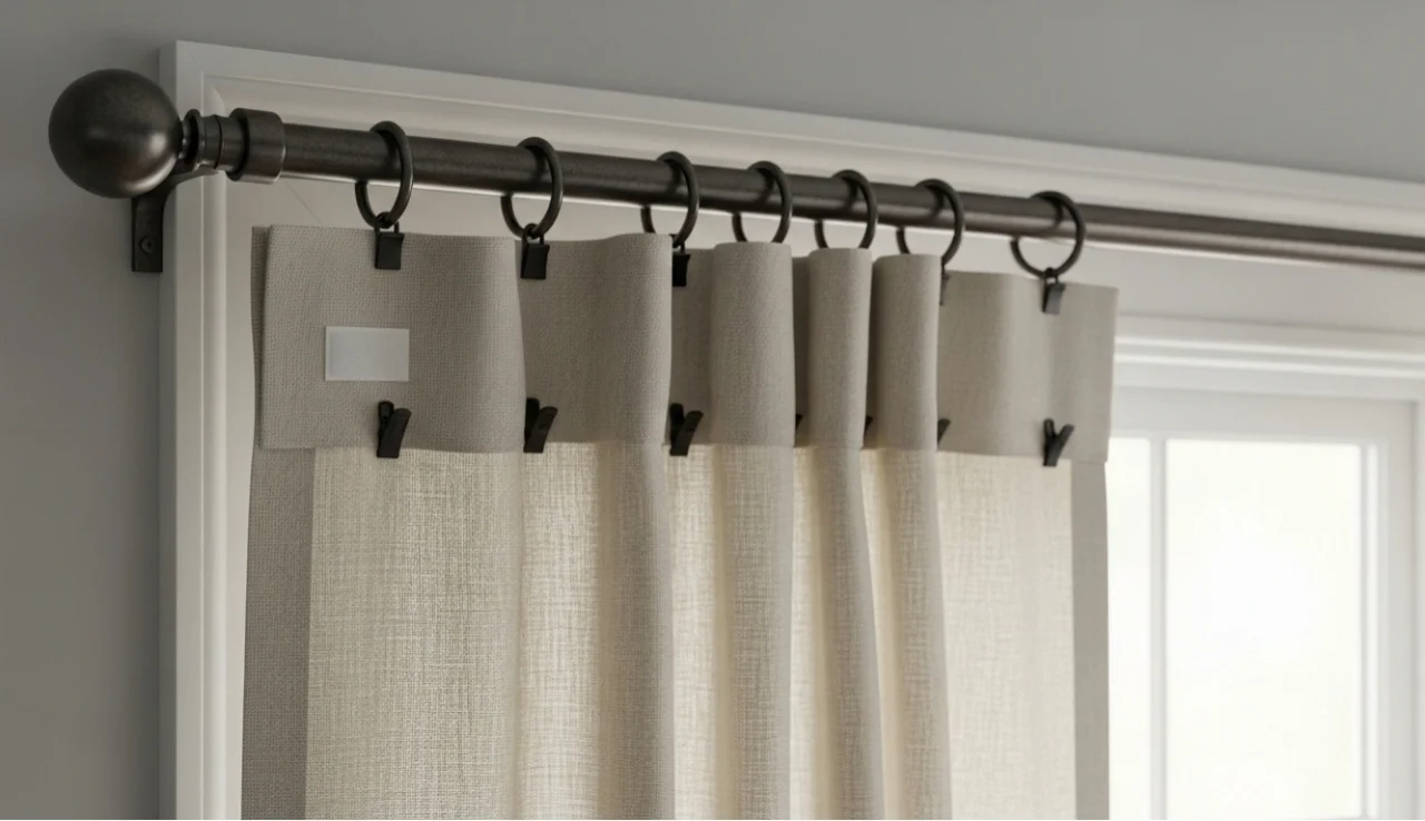 How to Hide Curtain Ring Clips